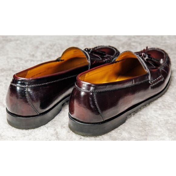 Cole Haan Burgundy Leather Tassel Loafers Slip On Shoes Mens Size 12 - Picture 10 of 16